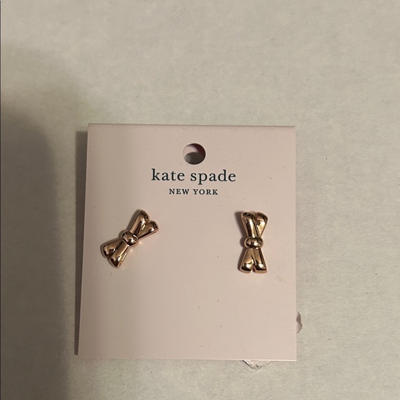 kate spade Jewelry - Kate Spade nickel free  Gold Bow Studs earrings.